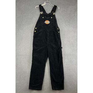 Supreme Dickies Corduroy Overalls Mens Small Black Bib Workwear Streetwear